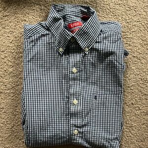 IZOD dress shirt. Blue and white check. Size small- men’s.
